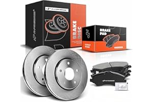 A-Premium 11.88 in(301.8mm) Front Vented Disc Brake Rotors + Ceramic Pads Kit Compatible with Chrysler, Dodge, Ram & Volkswagen Models - Town & Country/Grand Caravan 08-16, Journey 09-13, Routan, C/V