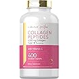 Carlyle Collagen Peptides 6000mg | 400 Caplets | with Vitamin C | Type 1 and 3 | Non-GMO, Gluten Free, Grass Fed Supplement