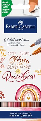 - Rotuladores Goldfaber Aqua Dual Boho, 6 colores