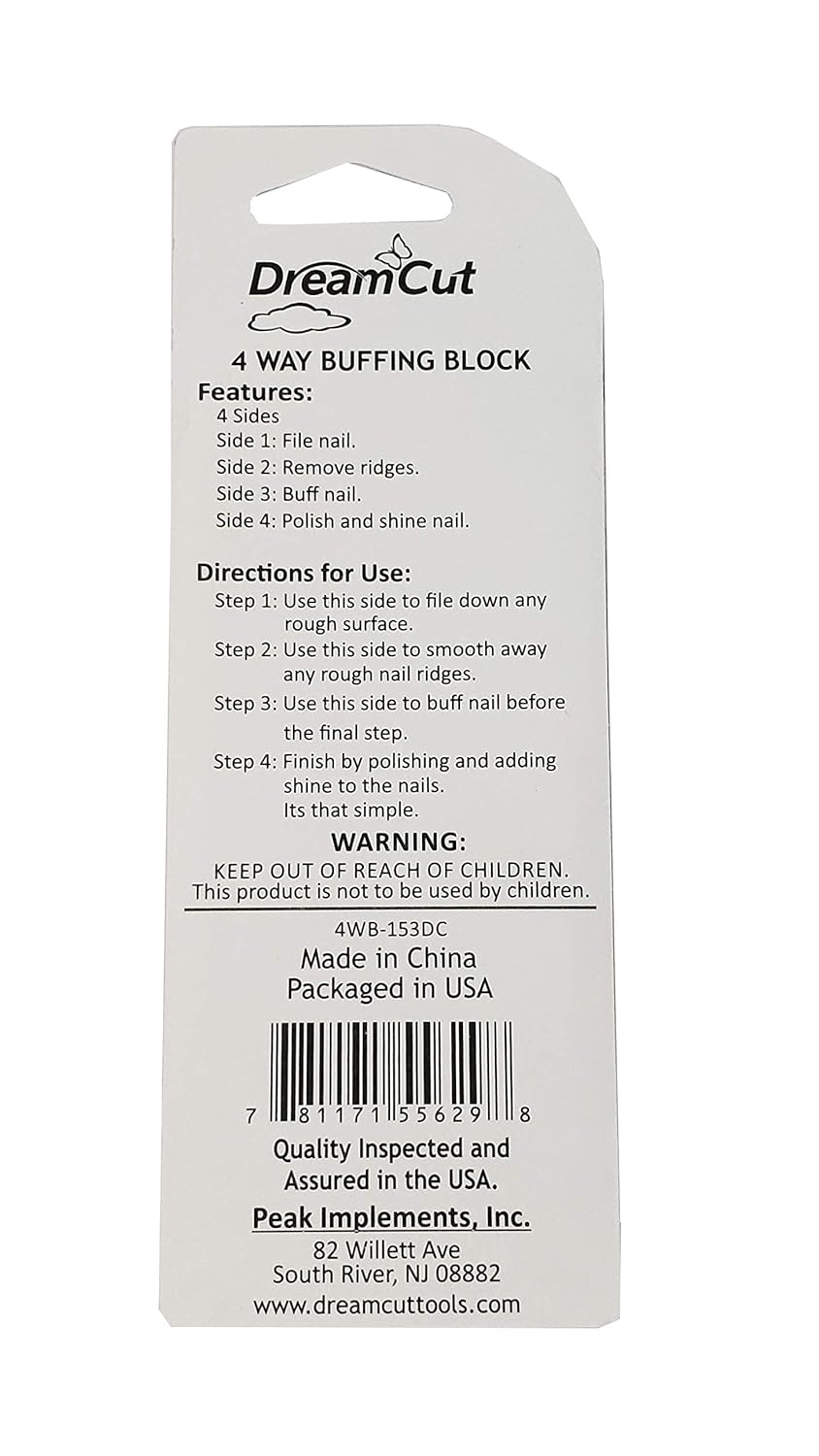 4 Way Buffer Block Nail Buffering Files 4 Steps Washable Emery Boards Professional Manicure Tools by DreamCut : Beauty
