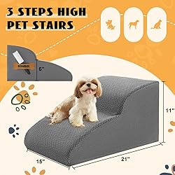 High Density Foam Dog Stairs Ramp for Beds