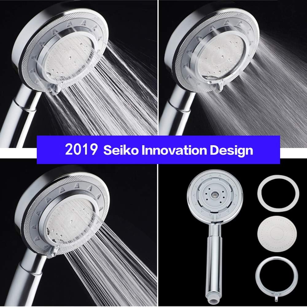 Nosame® Shower Head,Universal Bath Shower Water Saving High Pressure 3 Mode Function Spray
