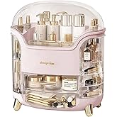 Omeily Upgrade Large Makeup Organizer Countertop Vanity Organizer Cosmetic Organizer Makeup Storage Box Bathroom Counter Organizer Perfume Skincare Organizers Gift Women Clear Design Easy Visibility