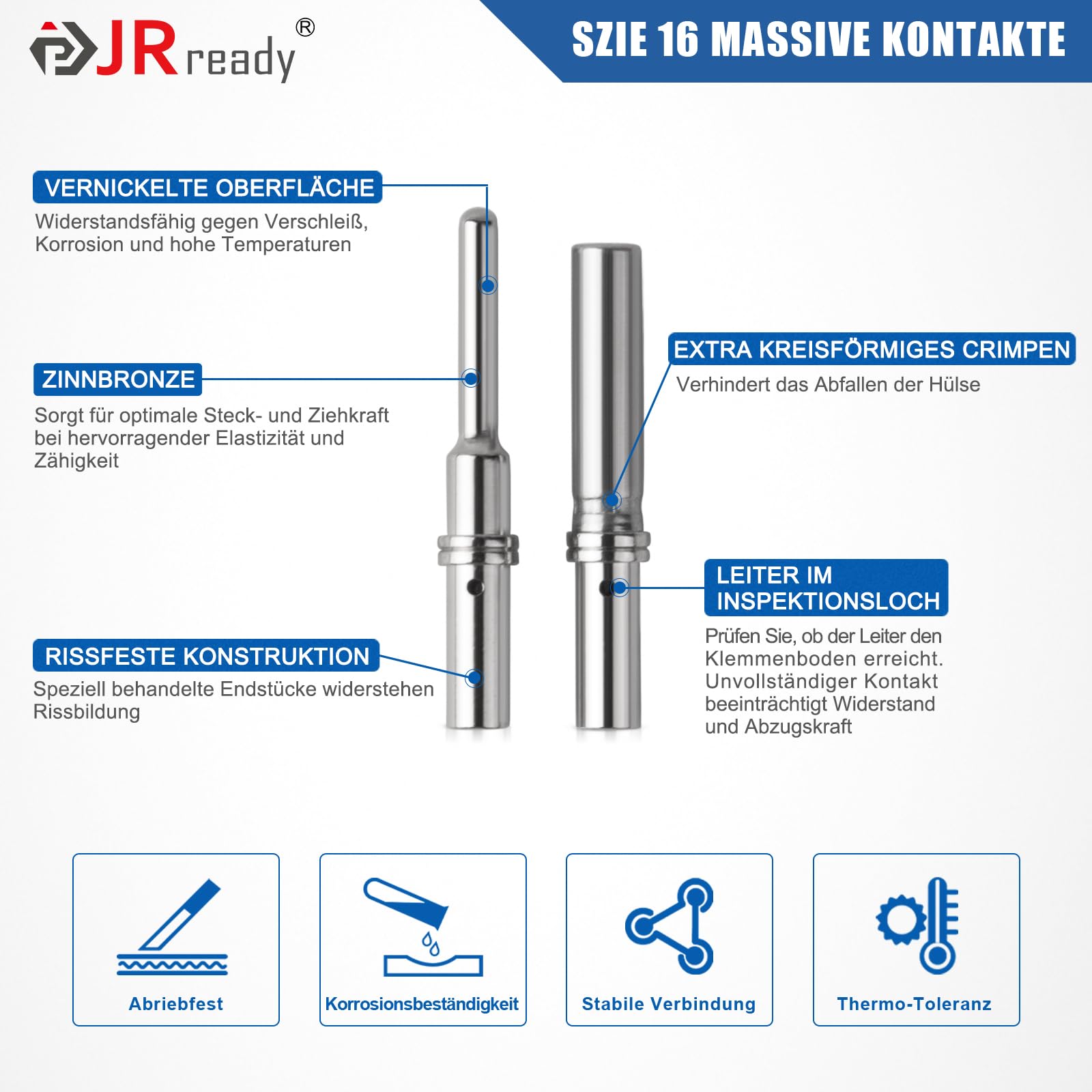 JRready DT Stecker Kit 604 PCS mit Crimpzange ACT-M202 (12-22AWG) Deutsch Stecker 2,3,4,6,8,12 polig IP68 Waterproof Größe 16 Terminal Kit 16-20 AWG Deutsch Removal Tool Repair Accessory 5
