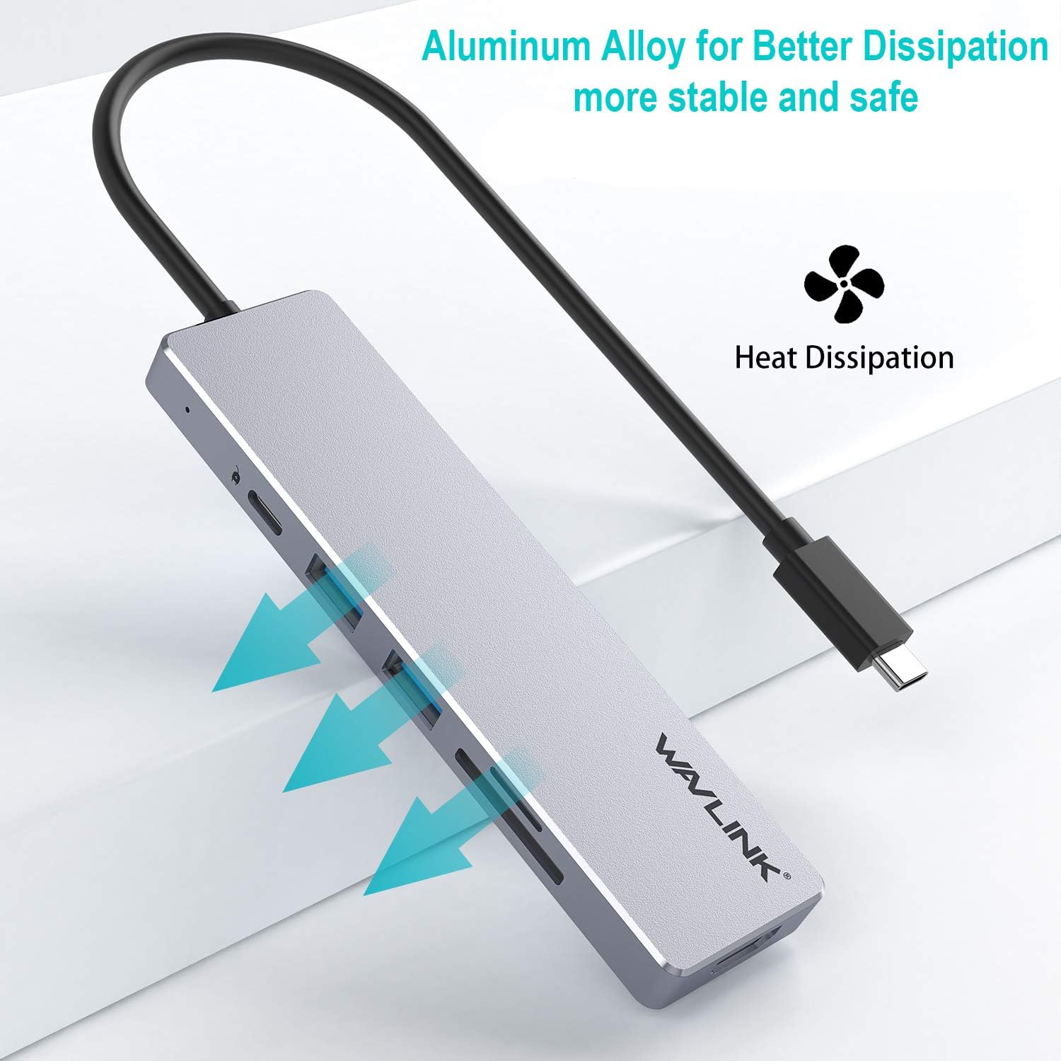 WAVLINK USB C Hub Mini Dock for Travel, 6-in-1 USB C Adapter with 4K@30 Hz HDMI, USB 3.0 Ports, 65W PD Port, SD and TF/Micro SD Card Readers, for Mac Pro and Type C Laptops, Model: WL-UHP3407: Computers & Accessories