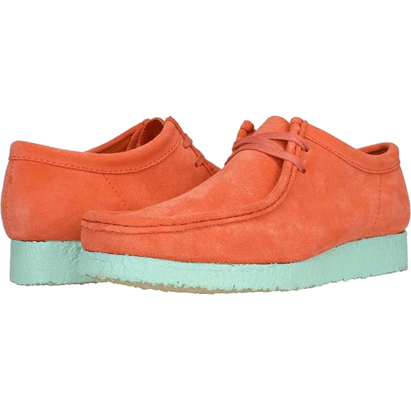 Amazon.com | Clarks ORIGINALS Wallabee Boots Coral Combi 7/Medi