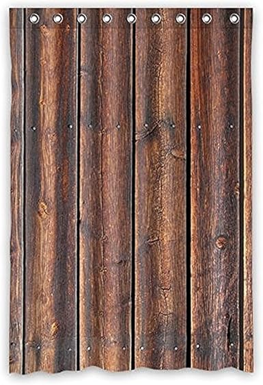 Amazon Com Custom Ative Rustic Old Barn Wood Art Polyester Fabric