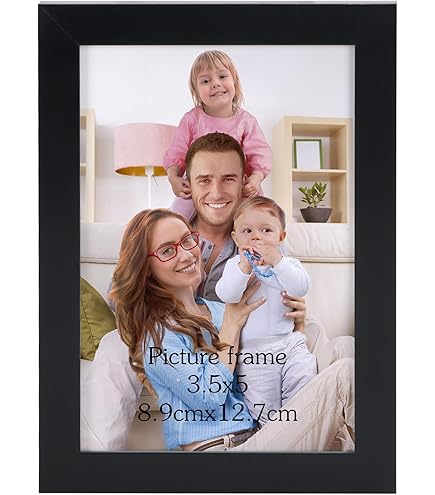 Amazon.com - PAZLOG 2 Pack 3.5X5 Black Picture Frames Made