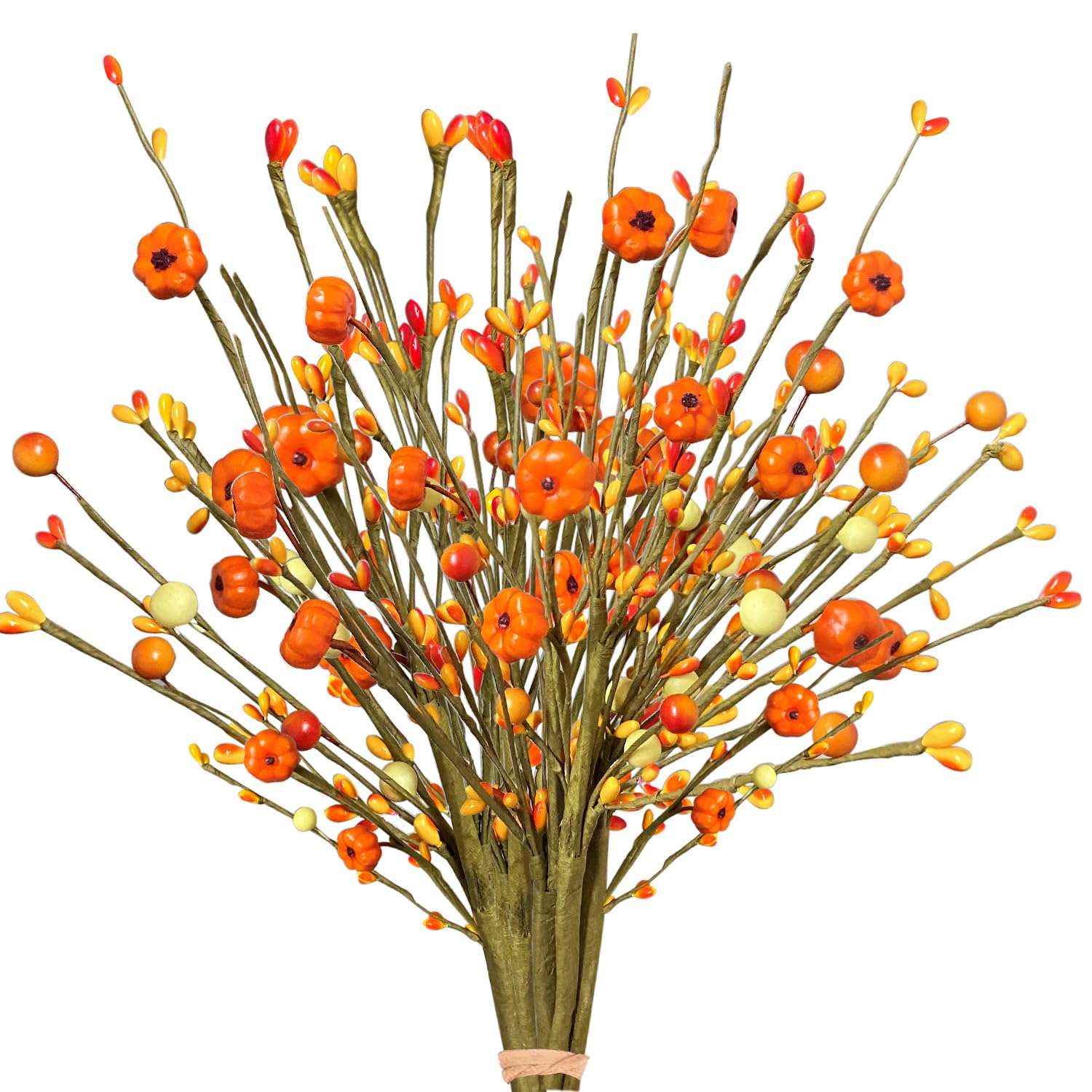 Mauts 6 Pack Autumn Decorations thanksgiving decorations Stems Artificial Berry Picks with Branches Decorations for Harvest Autumn Thanksgiving Day Flower Arrangements Wreath Indoor Outdoor Home Decor