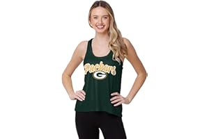 FOCO Women's NFL Ladies Fashion Wordmark Team Stripe Sleeveless Tank Top Shirt