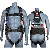 AFP Full-Body Fall-Arrest Harness with 8-Inch Support Belt | Full-body harness with an 8-inch support belt, aluminum D-rings and tongue buckles for occupational fall protection.