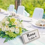 Gunwon 25Pcs Table Cards with Double Gold Border White 3.5x2in Wedding view 3