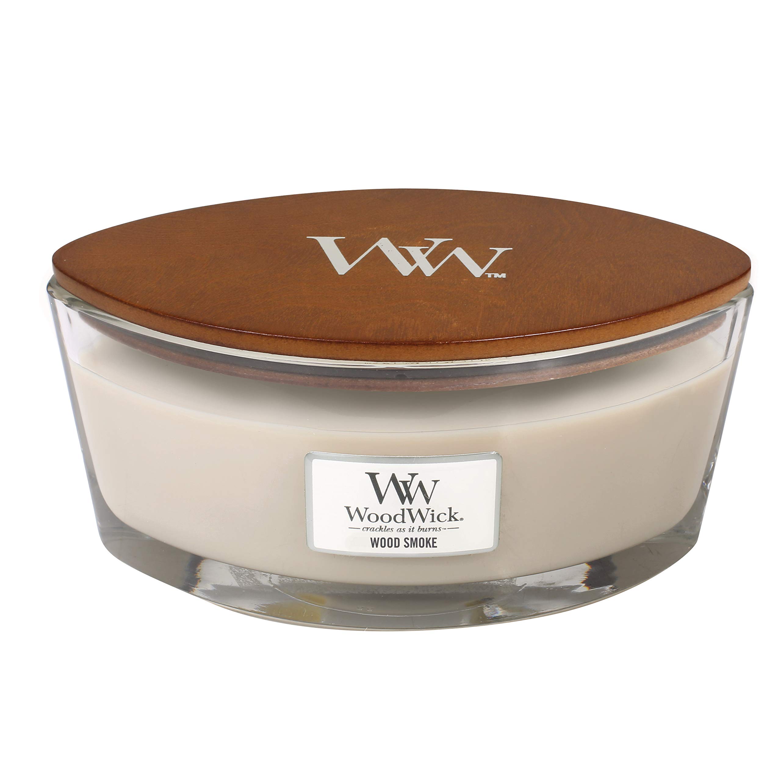 Woodwick Ellipse Scented Candle with Crackling Wick | Up to 50 Hours Burn Time, Wood Smoke, (76075E) โ image 1