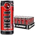 HELL CLASSIC Energy Drink | 32 mg/100 ml Caffeine | Vitamins B3, B5, B6, B12 | No Preservatives | Environmentally Friendly Packaging | 24 x 250ml | Compatible with HELL Energy