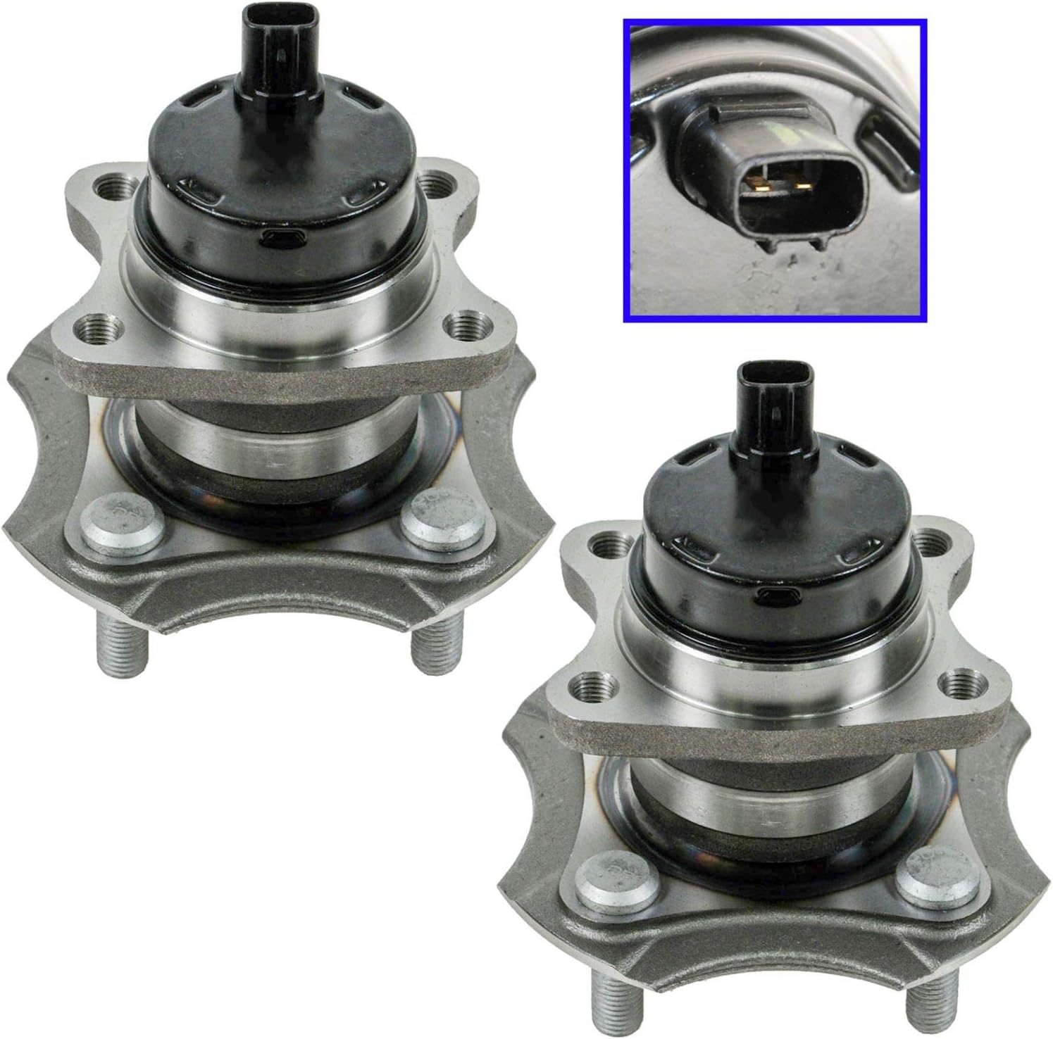 Rear Wheel Hub & Bearing Assembly Pair Set for 0006 Scion Toyota xA xB