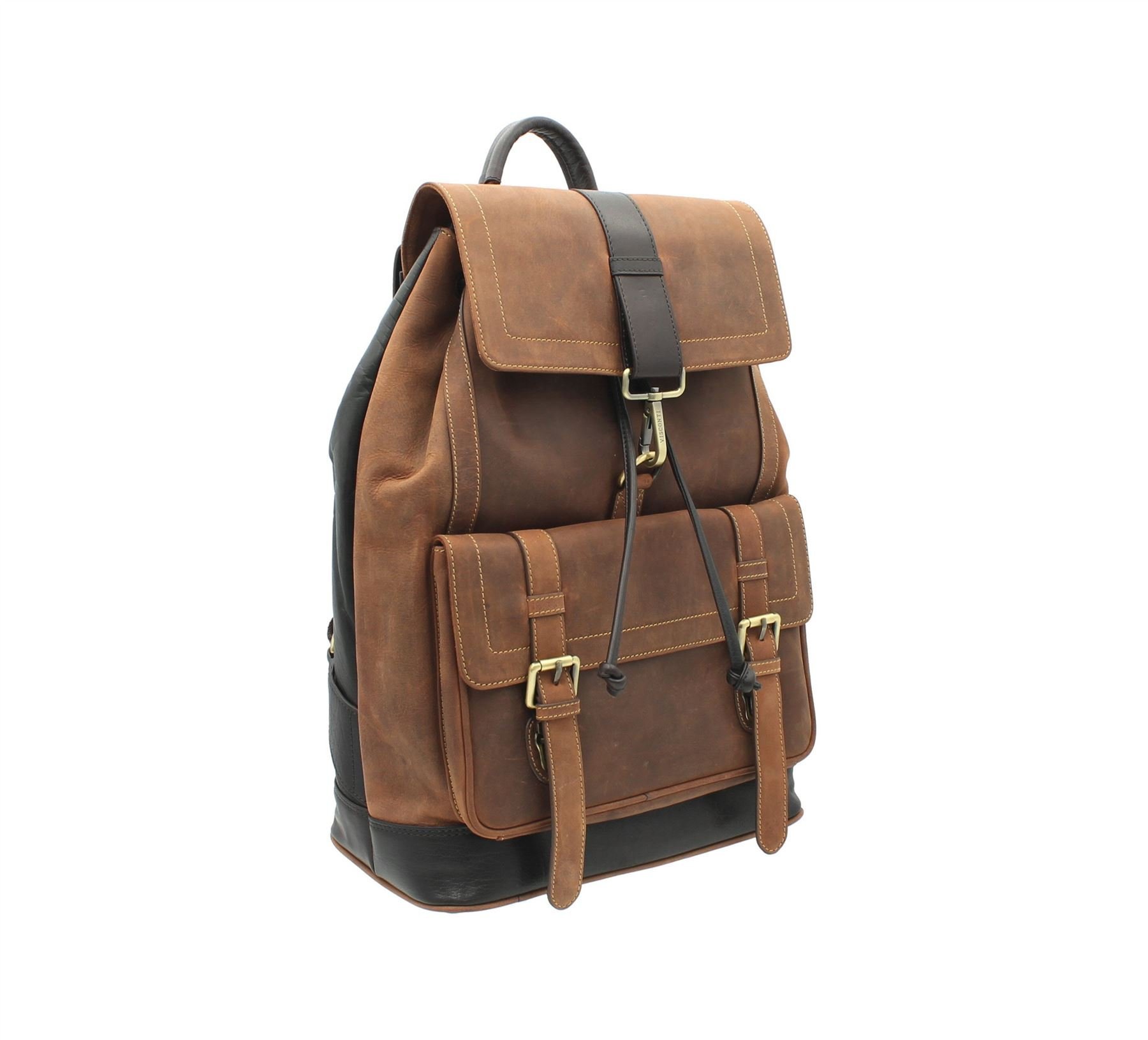 VISCONTI Hunter Collection RHINO XL Leather Backpack 16161 Oil Tan