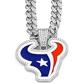 PHOEGRAY Cuban Link Chain for Men, Miami Men's Chain Silver Gold Plated Necklace for Diamond Chain for Ice Chain Hip Hop Jewelry Gift, Rhinestone pendant necklace for fashion jewelry