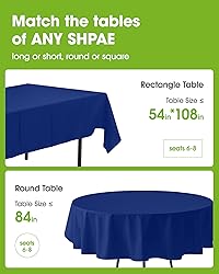 Pureegg Plastic Table Cloth Disposable 10 Pack, 54