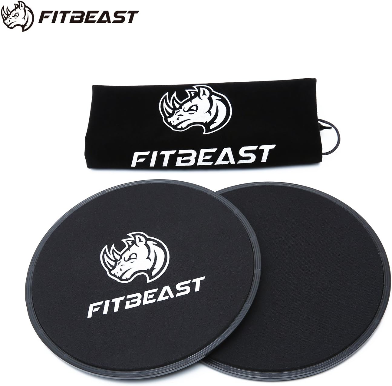FitBeast Core Exercise Sliders 2 Dual Sided Gliding Discs Core Sliders for Carpet and Hard Floors. Core Sliders for Abdominal Exercise, Full Body Workout, CrossFit At Home&Gym