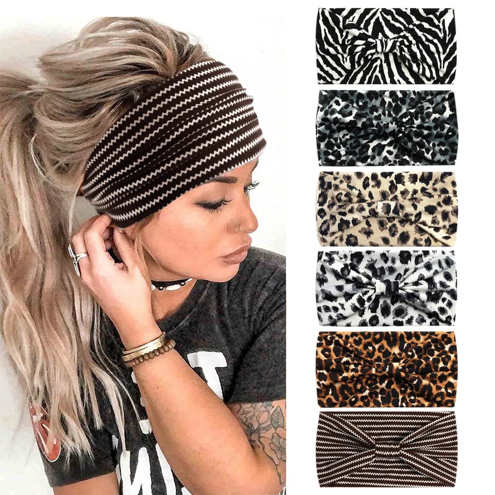Fashion Headbands for Women's Hair Head Scarfs Hairband Turban Flower Cotton Headbands Wide Yoga Sport Headband Head Wrap (P6Banma) — image 1