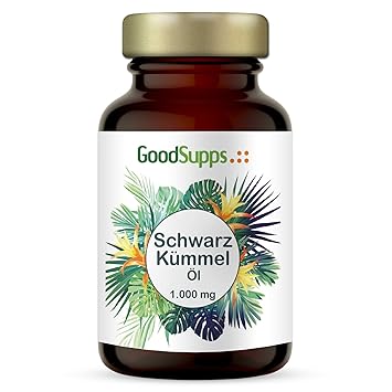 Schwarzkümmelöl Kapseln | 1000 mg pro Portion | zum Einführungspreis | 400 Kapseln (6,5 Monatsvorrat) | kaltgepresst | naturb