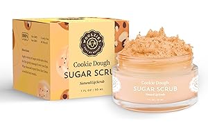 WOOLZIES Sugar Lip Scrub | Ultra-Hydrating Exfoliator & Moisturizer for Dry or Chapped Lip | Shea Butter and Raw Sugar Scrubs | Pure & Natural | 1 Fl Oz (Cookie Dough)