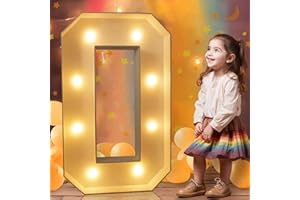LEDIDO 3FT Marquee Light Up Numbers, Large Marquee Numbers for Party Decoration, Mosaic Numbers for Birthday, Light Up Large Block Numbers for Baby Shower Wedding Decor, Pre-Cut Frame Light Up Number 0