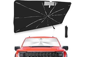 VEENJOY 2025 Upgrade Windshield Sun Shade Umbrella Custom Fit for Ford F150 2015-2023 2024 2025 Foldable UV Protection Car Cover, Emergency Rain Shield & Dashboard Protector - Durable Auto Accessory