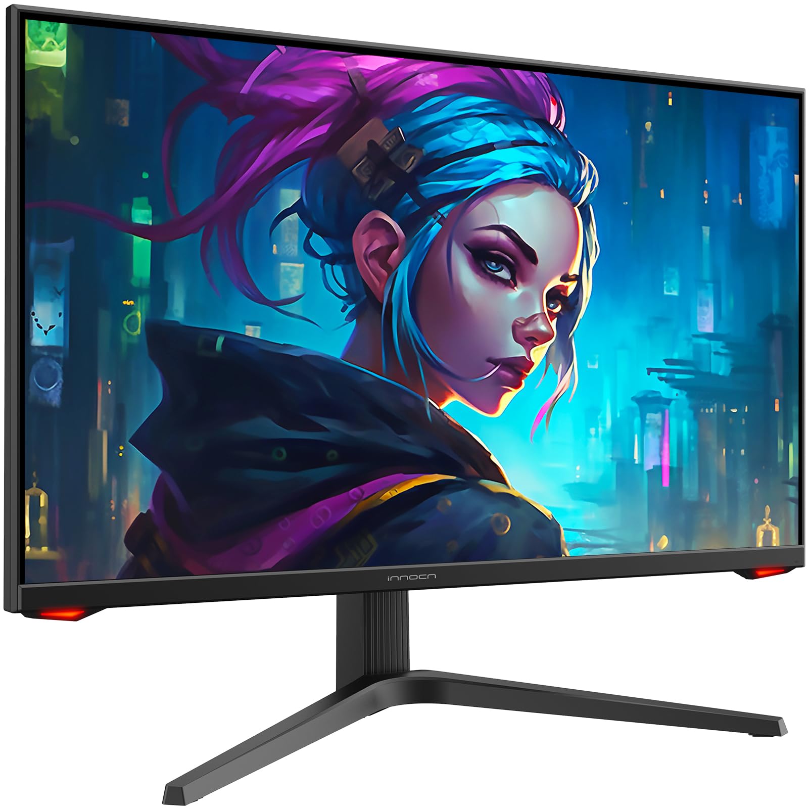 INNOCN 27G1V 27 Inch Monitor 4K 144Hz HDR400 PC Computer Gaming Monitor G-Sync Compatible, 1MS, USB Type-C, HDMI, DisPlayPort, Height Adjustable Stand, VESA Mountable, Machine Black