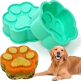 6Inch Dog Birthday Cake Mold, 1Pack Paw Shaped Silicone Pan Extra Large, Silicone Dog Treat Mold for Homemade Birthday Cake