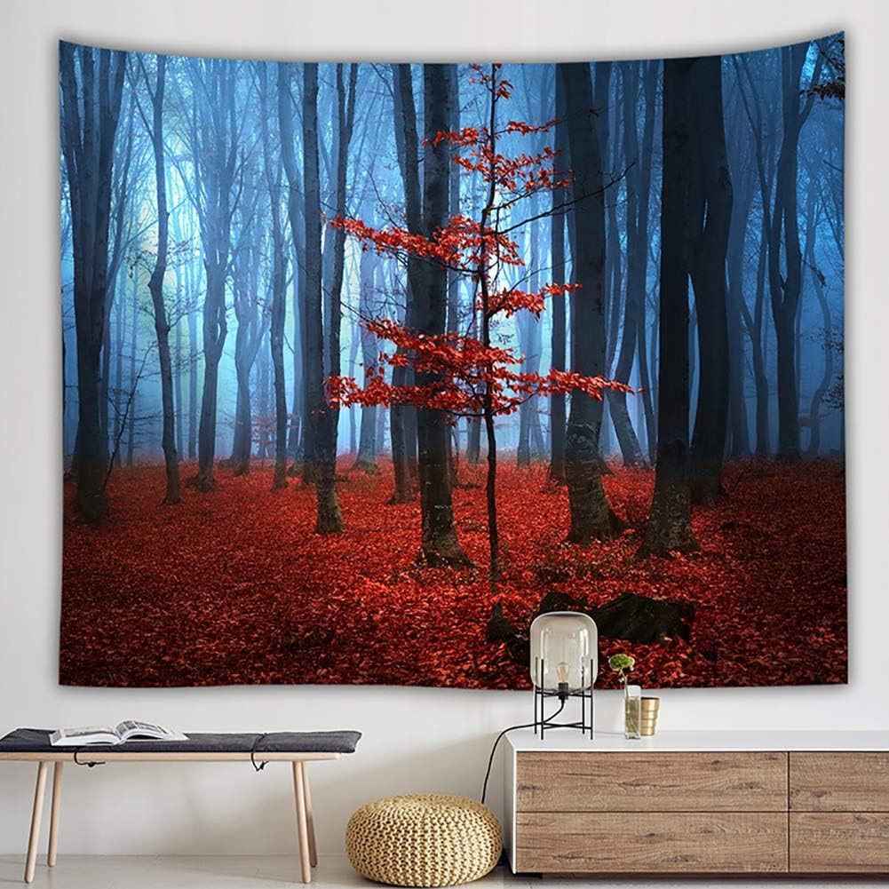 Tapices Hogar y cocina Otoño Otoño Bosque de Arce con Hojas Rojas Tapiz