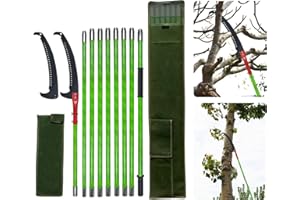 Shaledig Pole Saws for Tree Trimming, 26Feet Manual Pole Saws Set with Double Hook Saw, Tree Trimmers Long Handle Tree Pruner Cutter Tree Trimmer Pruning Saw, Sharp Tree Pruner with Extendable Pole
