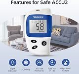 Sinocare Safe Accu2 Blood Sugar Monitor Test Kit 50 Strips 50 Lancets UK view 2