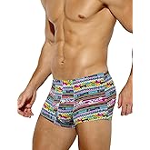 Arjen Kroos Men's Sexy Silky Underwear Printed Trunks Boxer Briefs 1 Pack