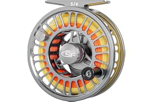 SF SF-003 Pro Fly Fishing Reel for Freshwater,CNC Precision Machining Process,Mid Arbor Design,Smooth Drag System,Lightweight Aluminum Body