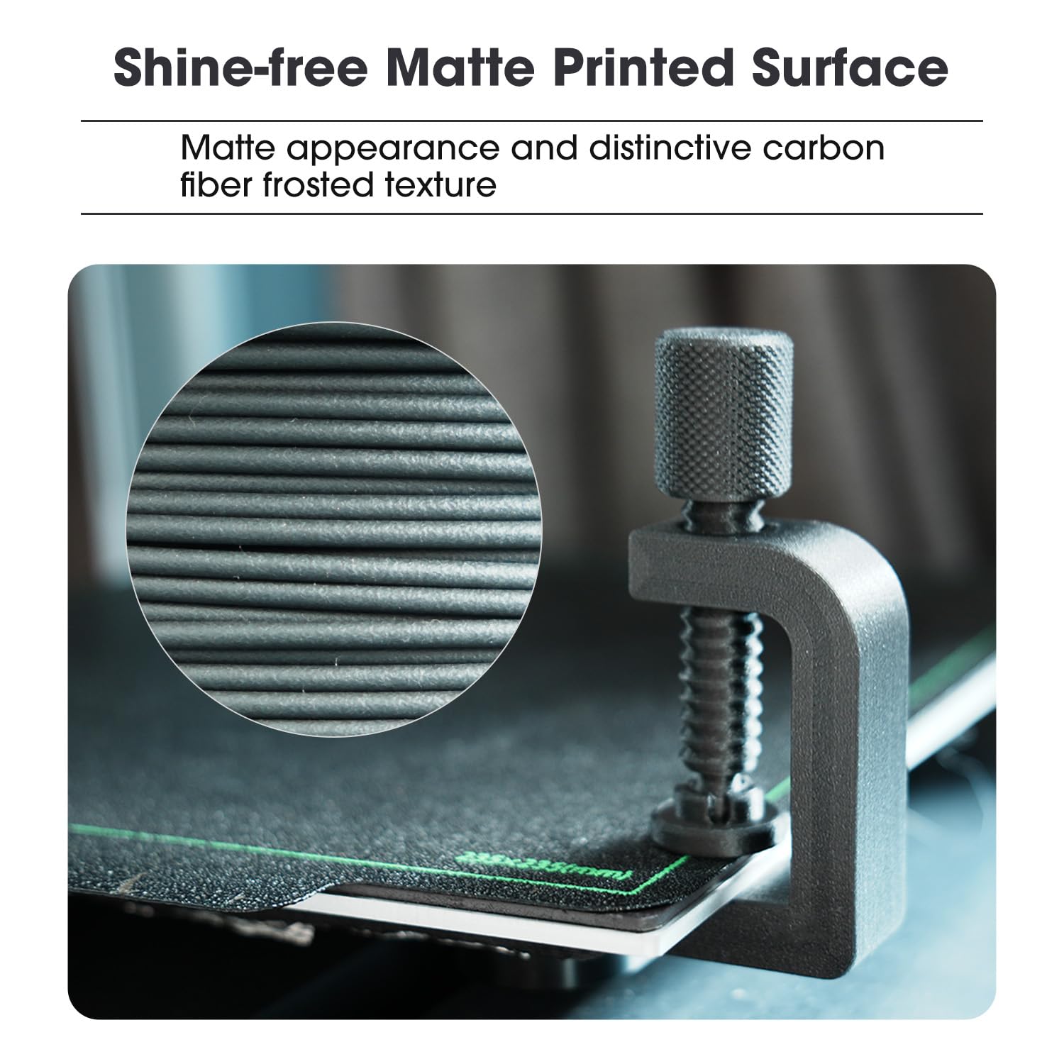 eSUN Kohlefaser Gefüllt PLA Filament 1.75mm, PLA-CF Carbon Fiber Filled PLA Filament Maßgenauigkeit +/- 0.03mm, 1KG Spule (2.2 LBS) 3D Druck Materialien für FDM 3D Drucker,Lila 6