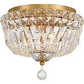Crystorama Roslyn 10'' Aged Brass Flush Mount