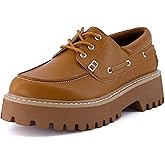 CUSHIONAIRE Women's Beam Chunky Boat Loafer +Memory Foam, Wide Widths Available