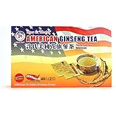 Hsu’s American Ginseng Tea Bags | 100% Wisconsin-Cultivated Caffeine Free, Vegan, Gluten Free Herbal Wellness Tea- 40 bags
