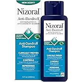 Nizoral Anti-Dandruff Shampoo with 1% Ketoconazole, 14 Fl Oz, Peppermint and Tea Tree Scent, Anti Fungal Shampoo, For All Hair Types