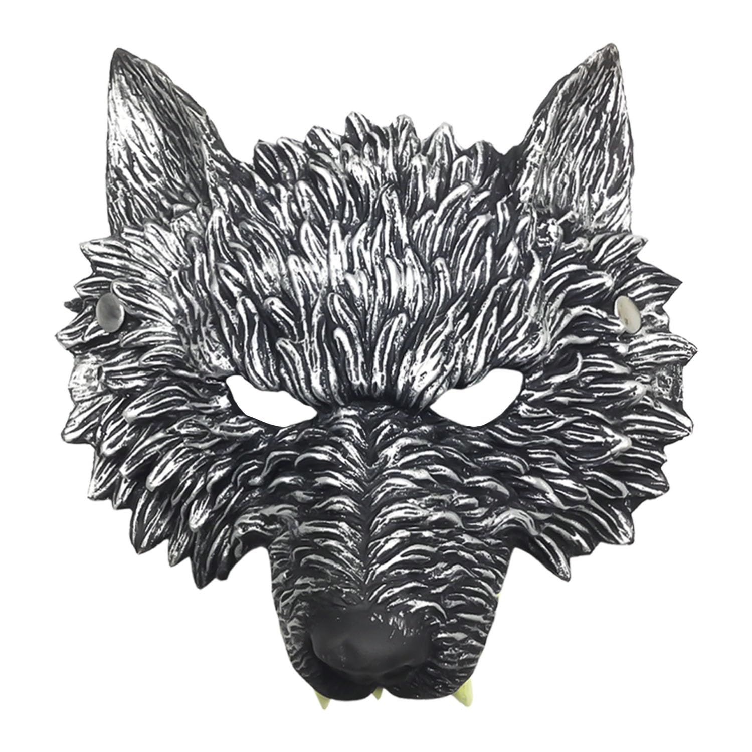 USHXVG Wolf Mask - Animal Costume Accessory for Masquerade, Carnival, Cosplay - Plastic Prop for Party, Banquet or Dance