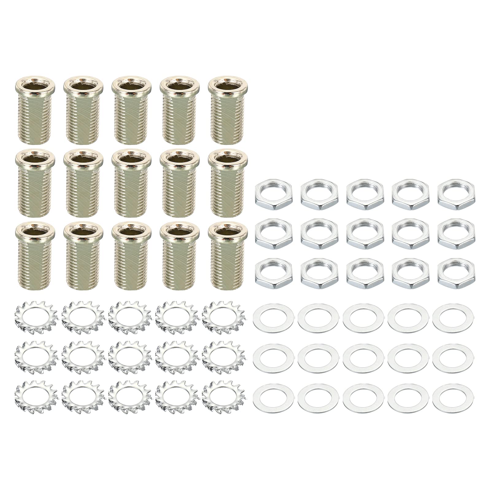 PATIKIL M10 Thread 18mm Tall Round Head Hollow Screw Bolts, 4 in 1 / 40Pieces Through Hole Bolt Chandelier Fasteners with Round Head Nut and Gasket