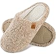 EverFoams Women's Fuzzy Slip-on Slippers Soft Comfy Memory Foam Indoor House Shoes