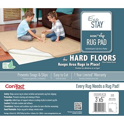 Eco - Stay Non - Slip Rug Underlay 3X5 ( Pack Of 2 )