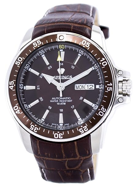 J. Springs Herren Analog Automatik Uhr mit Leder Armband BEB098