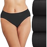 Bali womens Comfort Revolution Modern Seamless Hi-cut Underwear, No-show Panties, 3-pack