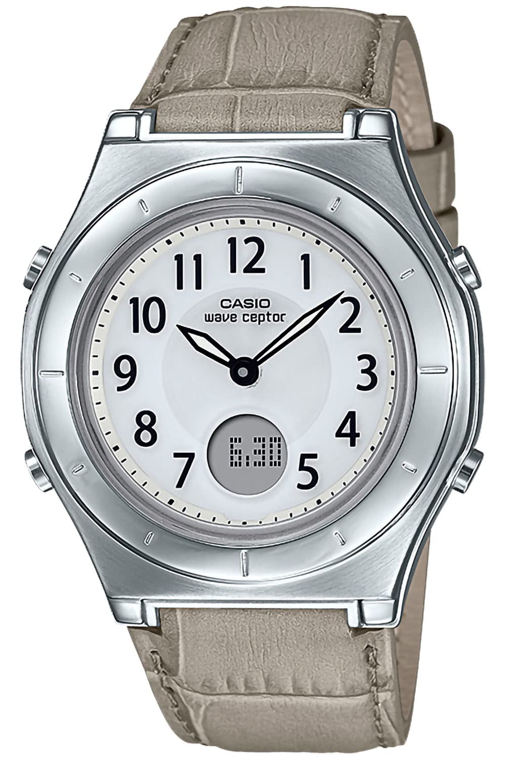 WAVE CEPTOR(ウェーブセプター) Casio Watch Wave Sceptor LWA-M145L Series Leather Band, beige (taupe), Genuine Leather (Cowhide Leather) Band