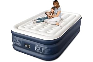 CHERIMOR Full Air Mattress with Built in Pump, 46CM Raised Comfort Inflatable Mattress, 48Hr Leak-Tested Matelas Gonflable, 3