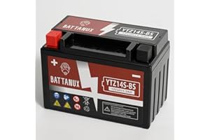 Battanux YTZ14S Gel Motorcycle Battery, 12V 11.2Ah Non-Spillable Maintenance-Free Power for ATV, UTV, Snowmobile, Motorbike –
