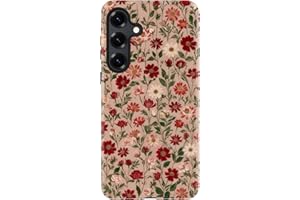 Goodon for Samsung Galaxy S24 Case Cute,Preppy Floral Design,Slim Silicone Protective Hard Cover,Wireless Charging Compatible